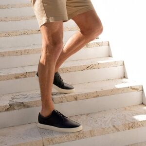 Nisolo Diego Everyday Black Leather Sneaker Men's Size 12, 13 (NWB)